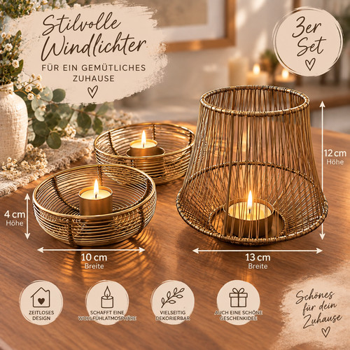 Kerzenständer 3er set - kerzenständer,