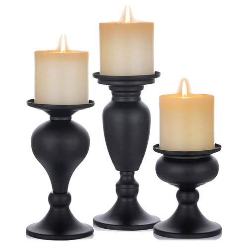 Kerzenleuchter set 3er schwarz - kerzenleuchter,