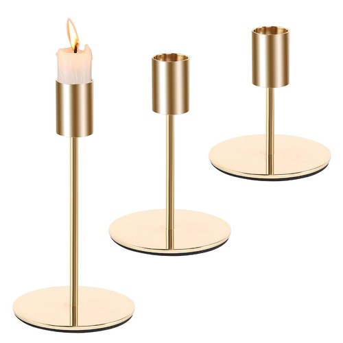 Kerzenständer gold 3er set - kerzenständer,