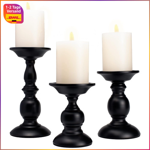 Kerzenständer 3er set schwarz - 3er,