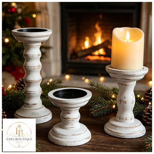 Kerzenständer holz 3er set - holz,