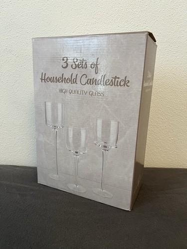 Kerzenständer gläser 3er set - kerzenständer,