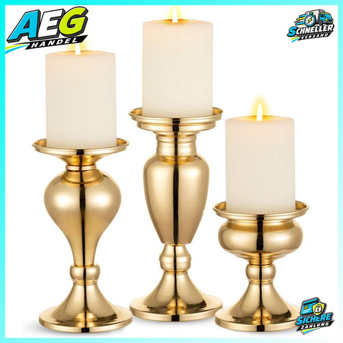 Kerzenständer gold 3er set - gold, 3er-set