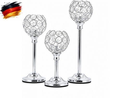 3er set silber - set, kristall