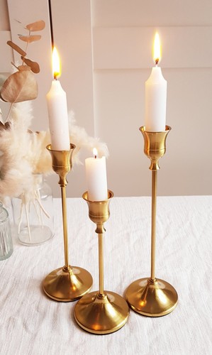 3er set kerzenhalter gold - 3er, für
