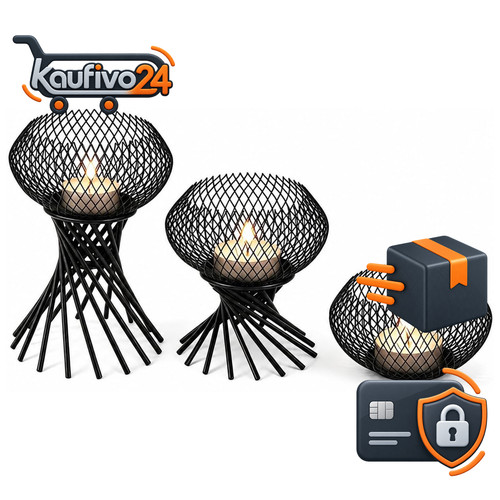 Kerzenständer 3er set schwarz - set,