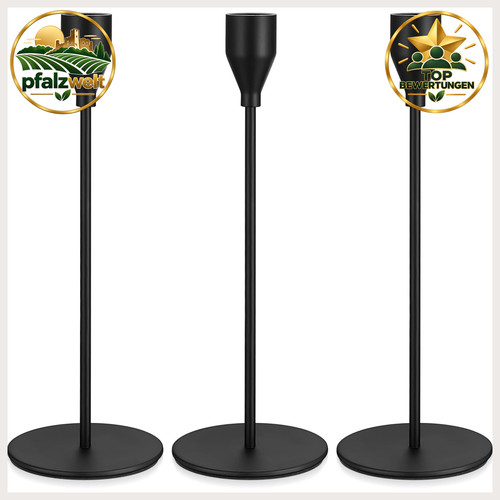 Kerzenständer 3er set schwarz - 3er,