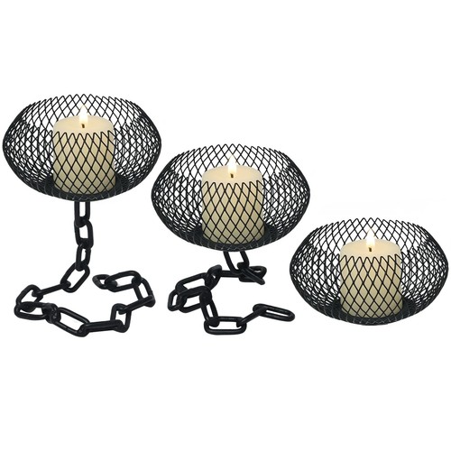 Kerzenhalter set 3er - 3er, schwarz