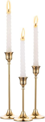 Kerzenständer gold 3er set - kerzenständer,
