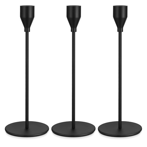 Kerzenständer set 3er schwarz - kerzenständer,