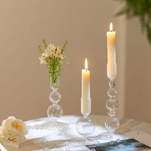 Kerzenständer tischdeko glas - kerzenständer,