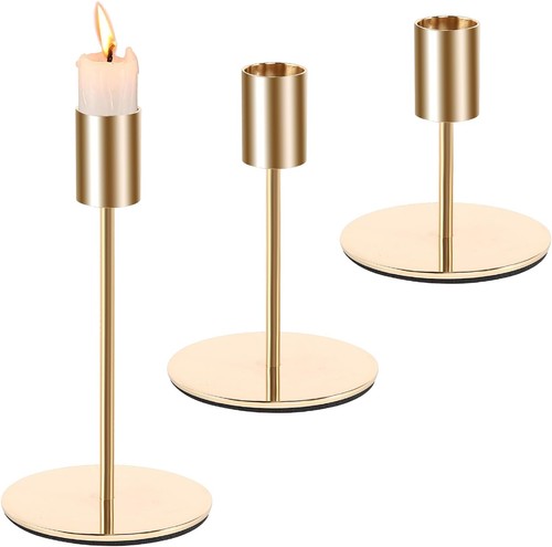 Kerzenständer 3er set - kerzenständer, gold
